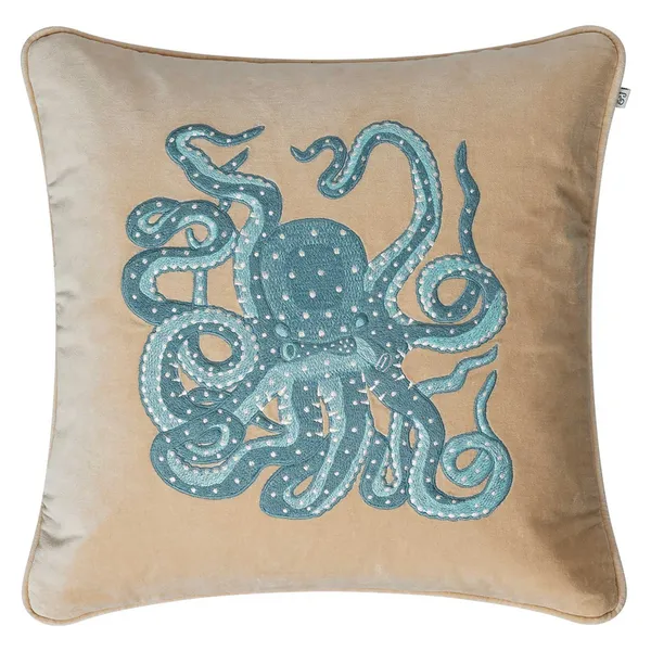 Octopus Cushion Cover 50x50 cm Spicy Yellow/Orange