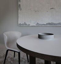 Quarter Spisebord Ø120 cm Røkt Eik/Hvitlaminert