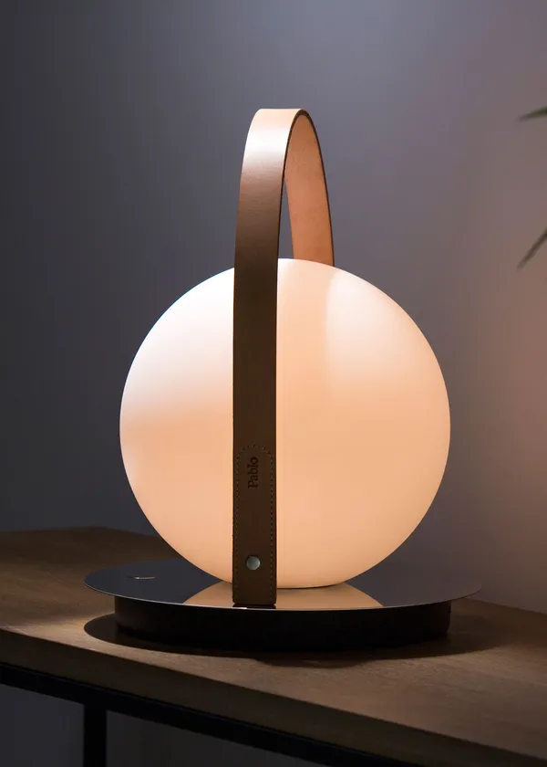 Bola Ljuslykta Portabel Krom / Tan / Opal