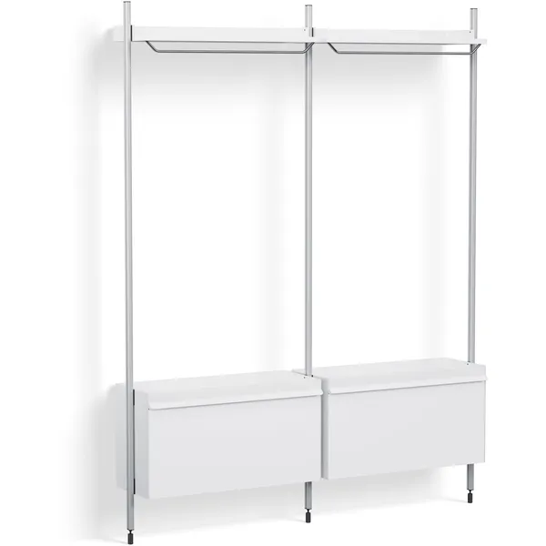 Pier System 1002 2 columns PS White / Aluminium