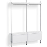 Pier System 1002 2 columns PS White / Aluminium