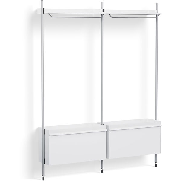 Pier System 1002 2 columns PS White / Aluminium