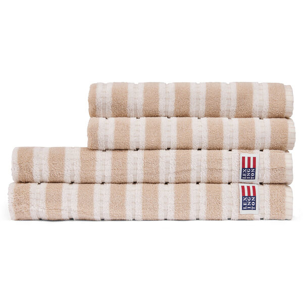Striped Pyyhe 70x130 cm Beige