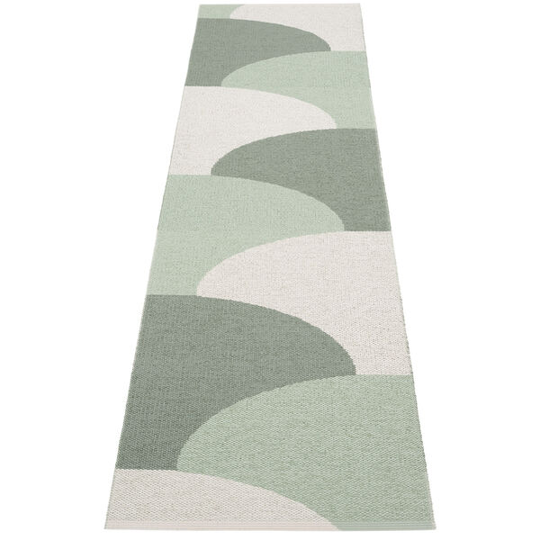 Hill Tæppe 70x270 cm Army / Misty Mint / Fossil Grey