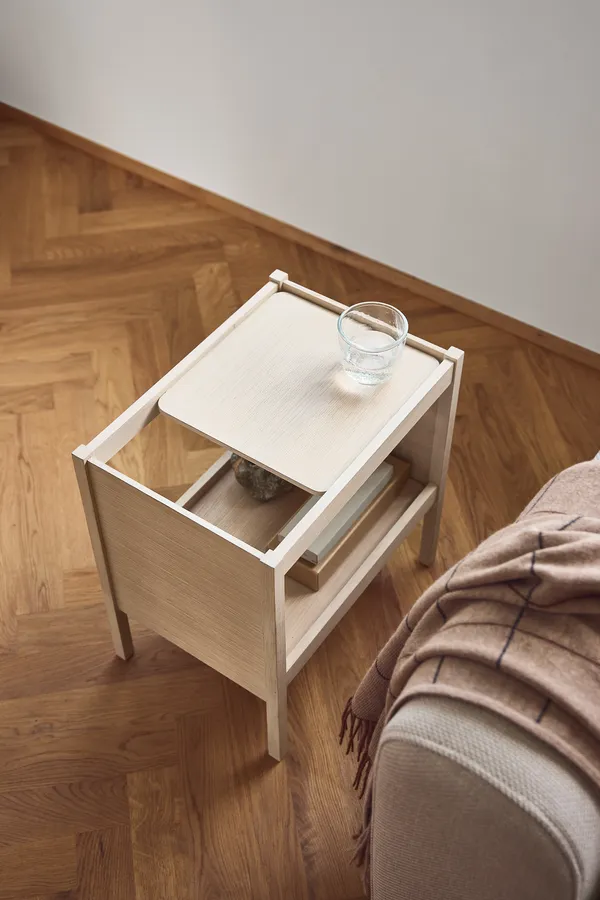 Journal Sidebord Hvitoljet Eik