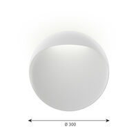 Flindt Vegglampe Ø200 LED 2700K Hvit