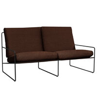 Desert 2-Personers Sofa Sort / Kastanje
