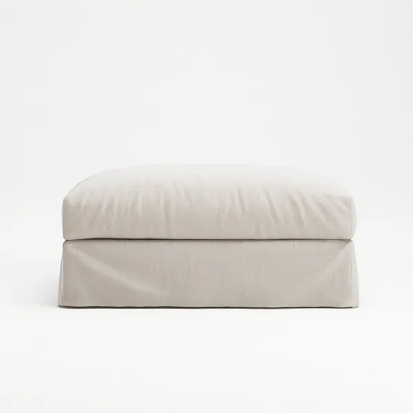 Klädsel Till Le Grand Air Fotpall Linne Creamy White