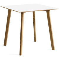 CPH Deux 210 2.0 Bord 75x75 cm Pearl White / Vannbasert Lakkert Eik
