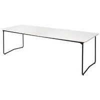 B31 Bord 92x230 Cm Vitlackerad Ek / Svart