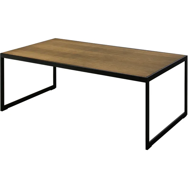 Square Soffbord 122x62 cm Svart/Burned Walnut