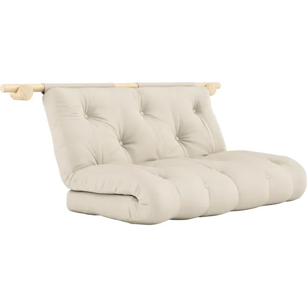 Hooked Madrass Med Beslag 135x200 cm Raw / Beige