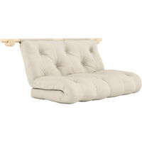 Hooked Madrass Med Beslag 135x200 cm Raw / Beige