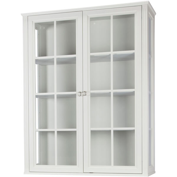 Stockholm 2.0 Vitrin Cabinet 99x34x124 Whitewash