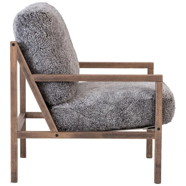 Seventy Five Lænestol Røget Eg / Fåreskind Scandinavian Grey