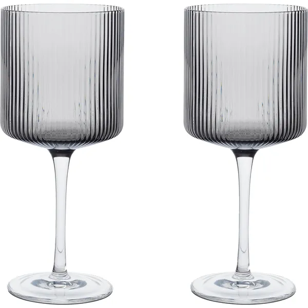 Ripple Rödvinsglas 2-pack Smoked Grey