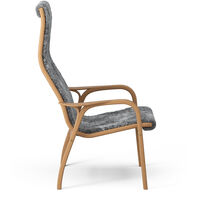 Lamino Lænestol med Fodskammel Fåreskind Scandinavian Grey / Olieret Egetræ