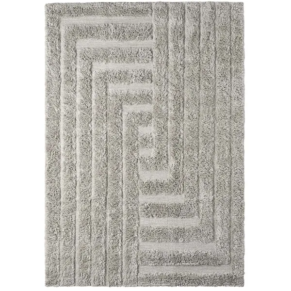 Shaggy Labyrinth Rug Grey