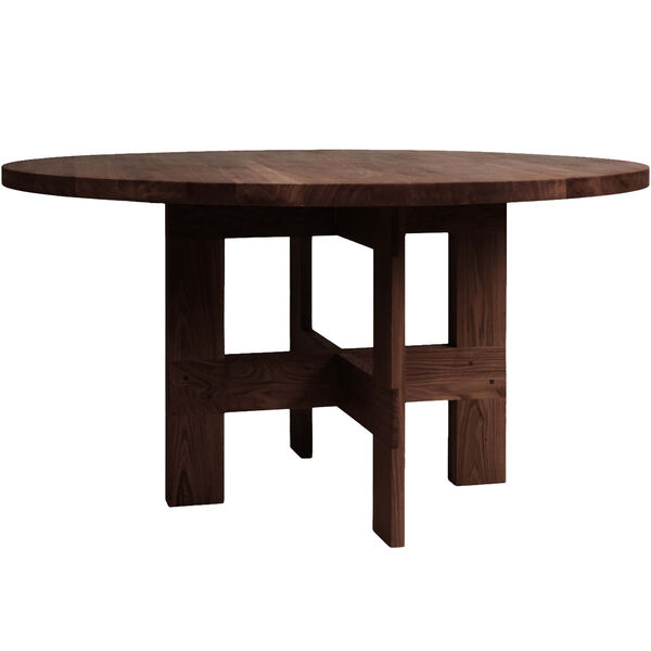 Farmhouse Spisebord Ø140 cm Mørkebrunt