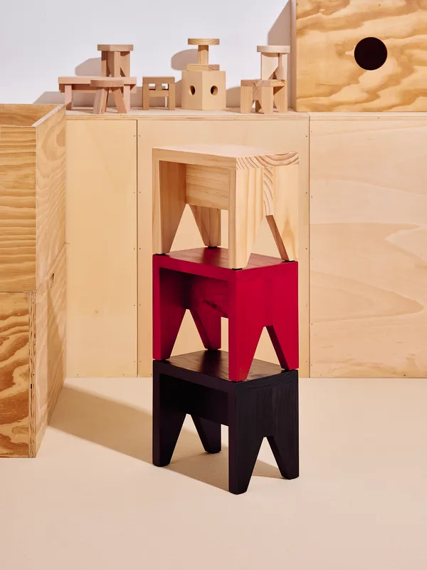 Manolito Stool Short Red