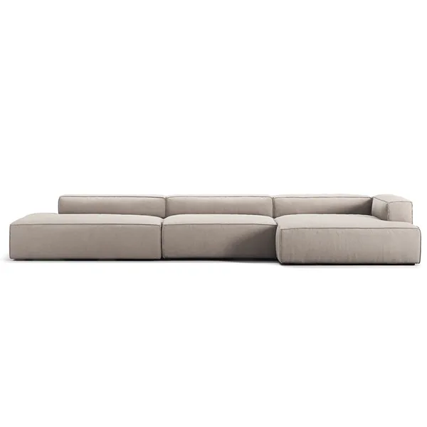 Grand 5-Paikkainen Sohva avoin pää Vasen Sandshell Beige