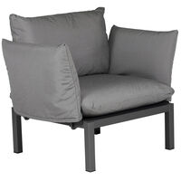 Domino metal part for backrest/armrest