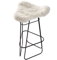 Iceland Barstol 82 cm Sort / Shorn White