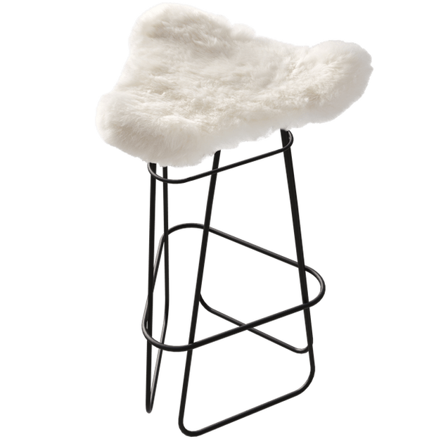 Iceland Barstol 82 cm Sort / Shorn White