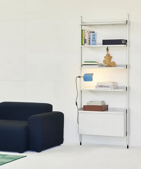 Pier System 1001 1 column PS White / Aluminium