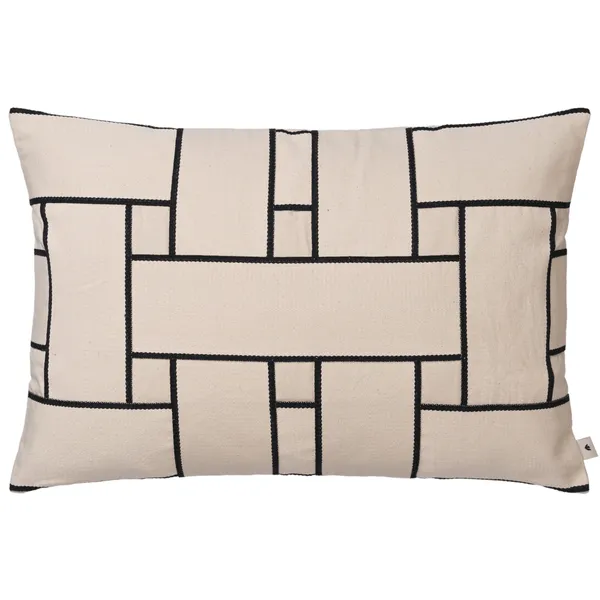 Lattice Offset Putetrekk 40x60 cm Off-white/Sort