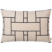 Lattice Offset Putetrekk 40x60 cm Off-white/Sort