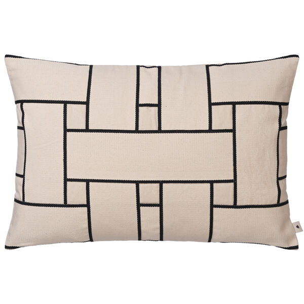 Lattice Offset Putetrekk 40x60 cm Off-white/Sort