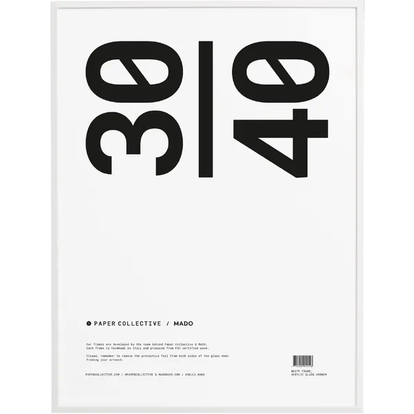 Ramme Hvit / Akryl-glass 70x100 cm