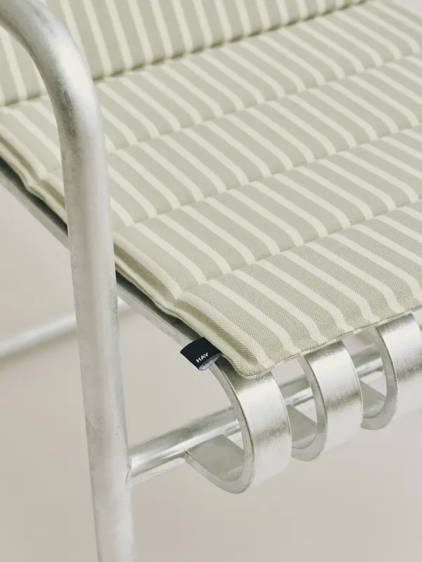Terrazza Folding Seat Cushion 82x40 cm Grey bold stripe