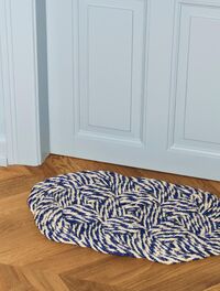 Coco Dørmåtte Swirl 40x80 cm Blue / Offwhite