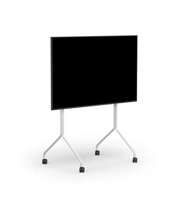 Moon Tall TV Stander Cloudy Silver