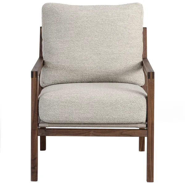 Seventy Five Wood Lenestol Valnøtt / Bouclé Sand
