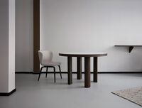 Pipe Stol Creme Loop / Sortbeiset Tre
