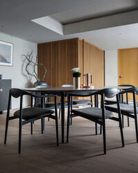 Jari Matbord 105x240 cm Svartlackad Ask