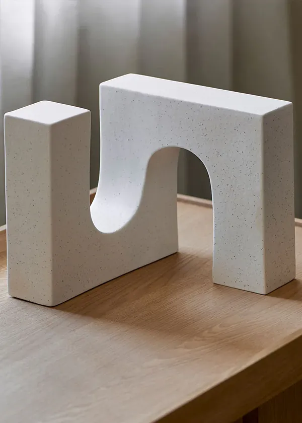 Brick Skulptur Vit