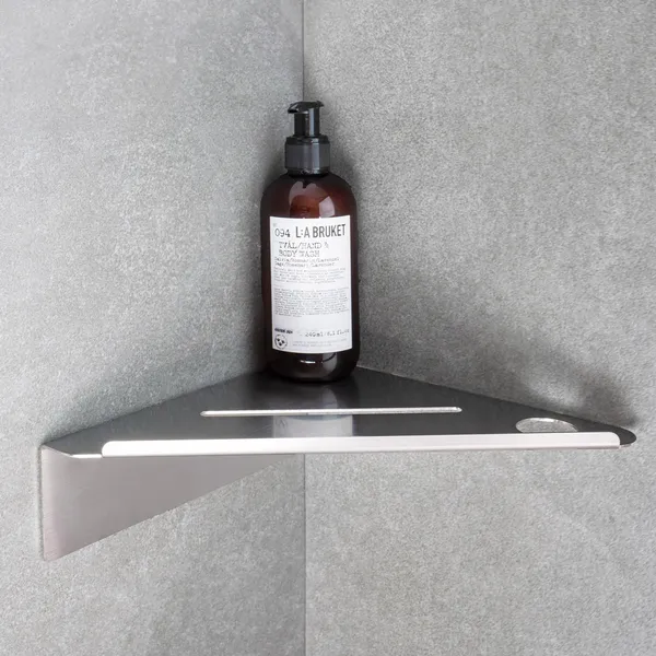 Base Corner Shelf Brushed Stainless