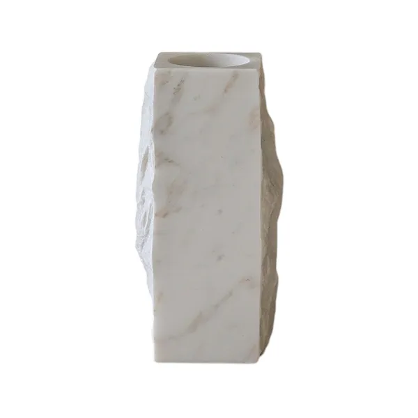 Edge Vaasi Small White Carrara