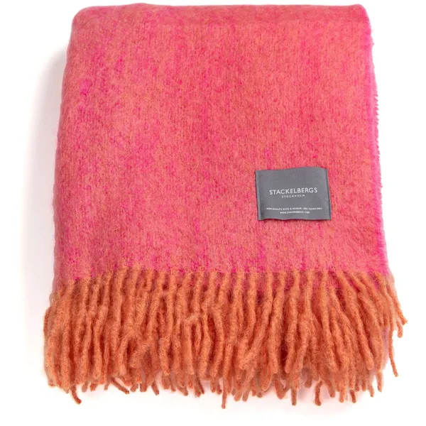 Mohair Pläd 130x170 cm Orange / Pion Melange