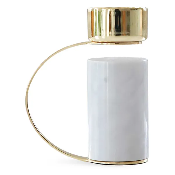 Heavy Tealight Holder Nero Marquina