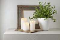Flamme Rustic LED Blockljus Vit 15 cm