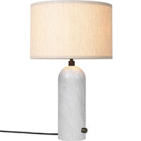 Gravity Bordlampe Liten White Marble / Canvas