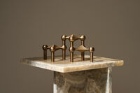 Nagel Lysestage 3 dele Bronzeret Messing