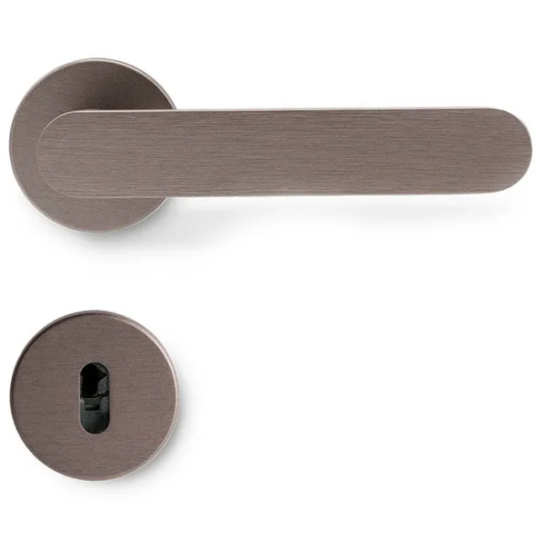 Vibe Plain Dörrhandtag Med Nyckelskylt Dark Bronze