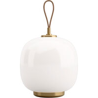 VL 45 Radiohus Pöytävalaisin Kannettava Messinginvärinen / Glossy White