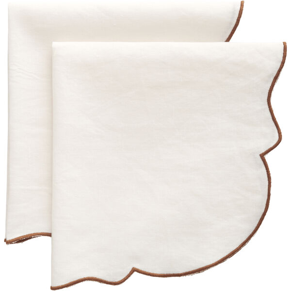 Gia Serviet 45x45 cm 2-pak Hvid / Brun
